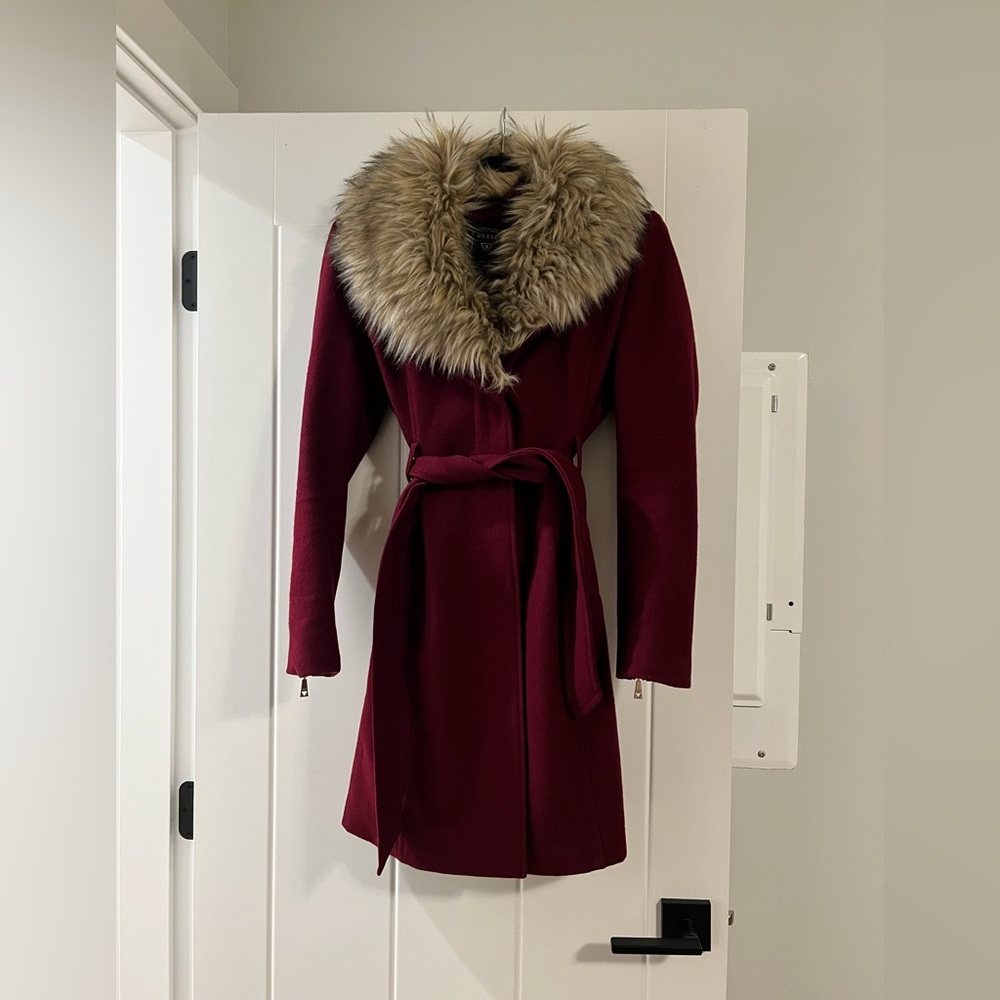 Guess Burgundy Winter Coat